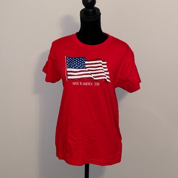 Made in America 2018 Sparkle Graphic Tee - Picture 1 of 4